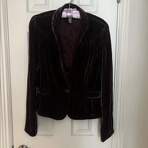 Diane Von Furstenberg Velvet Blazer in Rich Brown size 8